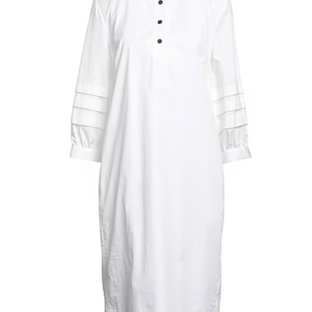 Pesierco White Long Sleeve Dress